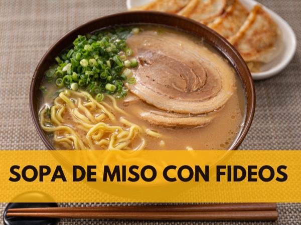 Sopa de Miso con fideos Soba